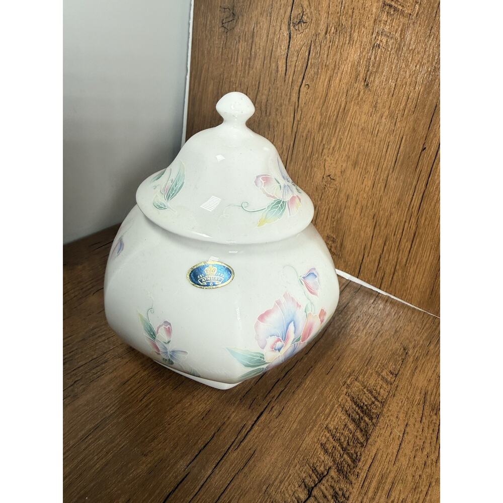 VTG Aynsley Little Sweetheart Fine Bone China Floral Sugar/spice Jar 1990s